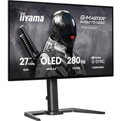 iiyama G-Master Titan Falcon gaming monitor GOB2701QSC-B1 27" with META3 OLED 4th generation panel, 2560x1440 res, 165Hz, 0.03ms, HDMI, Display Port, USB-C, USB Hub thumbnail 9
