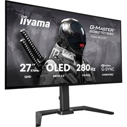 iiyama G-Master Titan Falcon gaming monitor GOB2701QSC-B1 27" with META3 OLED 4th generation panel, 2560x1440 res, 165Hz, 0.03ms, HDMI, Display Port, USB-C, USB Hub thumbnail 10