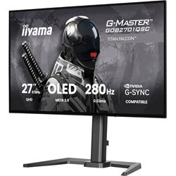 iiyama G-Master Titan Falcon gaming monitor GOB2701QSC-B1 27" with META3 OLED 4th generation panel, 2560x1440 res, 165Hz, 0.03ms, HDMI, Display Port, USB-C, USB Hub thumbnail 11