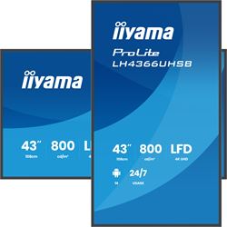 iiyama ProLite monitor LH4366UHSB-B1AG, 43"; IPS Professional Digital Signage display with 24/7, 4K UHD and 800cd high brightness, Android OS thumbnail 3