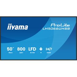 iiyama ProLite monitor LH5066UHSB-B1AG 50", Digital Signage, IPS, HDMI, 4K, 24/7, Landscape/Portrait, Media Player, 800cd/m² panel for illuminating communication, Anti-Glare thumbnail 0