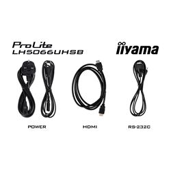 iiyama ProLite monitor LH5066UHSB-B1AG 50", Digital Signage, IPS, HDMI, 4K, 24/7, Landscape/Portrait, Media Player, 800cd/m² panel for illuminating communication, Anti-Glare thumbnail 12