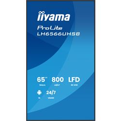 iiyama ProLite monitor LH6566UHSB-B1AG 65" Digital Signage, VA, HDMI, 4K, 24/7, Landscape/Portrait, Media Player, 800cd/m² panel for illuminating communication, Anti-Glare thumbnail 1