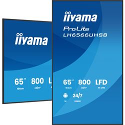 iiyama ProLite monitor LH6566UHSB-B1AG 65" Digital Signage, VA, HDMI, 4K, 24/7, Landscape/Portrait, Media Player, 800cd/m² panel for illuminating communication, Anti-Glare thumbnail 3