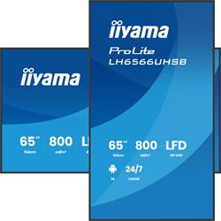 iiyama ProLite monitor LH6566UHSB-B1AG 65" Digital Signage, VA, HDMI, 4K, 24/7, Landscape/Portrait, Media Player, 800cd/m² panel for illuminating communication, Anti-Glare thumbnail 4