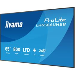 iiyama ProLite monitor LH6566UHSB-B1AG 65" Digital Signage, VA, HDMI, 4K, 24/7, Landscape/Portrait, Media Player, 800cd/m² panel for illuminating communication, Anti-Glare thumbnail 5