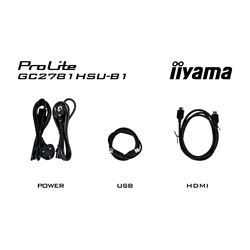 iiyama G-Master Black Hawk curved gaming monitor GC2781HSU-B1 27'' Black, Full HD, 144Hz, 1ms, FreeSync, HDMI, Display Port, USB Hub thumbnail 11