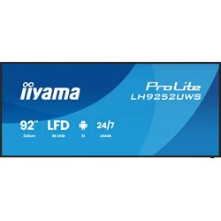 iiyama ProLite LH9252UWS-B1AG 92'' specialised 21:9 panoramic commercial signage, 24/7, 5K, VA, USB-C, landscape/portrait, OPS slot, Anti-Glare thumbnail 0