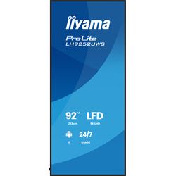iiyama ProLite LH9252UWS-B1AG 92'' specialised 21:9 panoramic commercial signage, 24/7, 5K, VA, USB-C, landscape/portrait, OPS slot, Anti-Glare thumbnail 1