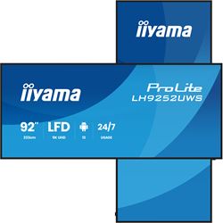 iiyama ProLite LH9252UWS-B1AG 92'' specialised 21:9 panoramic commercial signage, 24/7, 5K, VA, USB-C, landscape/portrait, OPS slot, Anti-Glare thumbnail 4