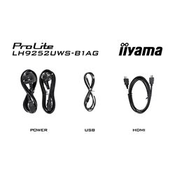 iiyama ProLite LH9252UWS-B1AG 92'' specialised 21:9 panoramic commercial signage, 24/7, 5K, VA, USB-C, landscape/portrait, OPS slot, Anti-Glare thumbnail 17