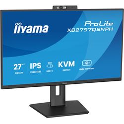 iiyama ProLite monitor XB2797QSNPH-B1 27" IPS, built-in Windows Hello camera and microphone, QHD resolution, KVM switch, Height Adjustable, 3-side borderless design thumbnail 2