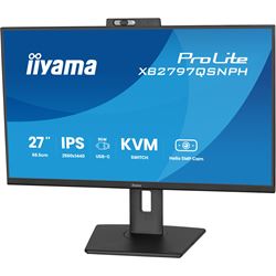iiyama ProLite monitor XB2797QSNPH-B1 27" IPS, built-in Windows Hello camera and microphone, QHD resolution, KVM switch, Height Adjustable, 3-side borderless design thumbnail 5
