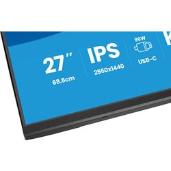 iiyama ProLite monitor XB2797QSNPH-B1 27" IPS, built-in Windows Hello camera and microphone, QHD resolution, KVM switch, Height Adjustable, 3-side borderless design thumbnail 9