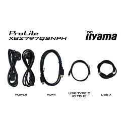 iiyama ProLite monitor XB2797QSNPH-B1 27" IPS, built-in Windows Hello camera and microphone, QHD resolution, KVM switch, Height Adjustable, 3-side borderless design thumbnail 23