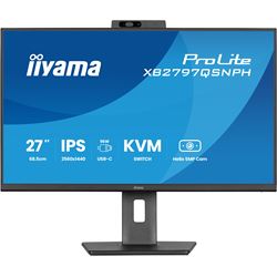 iiyama ProLite monitor XB2797QSNPH-B1 27" IPS, built-in Windows Hello camera and microphone, QHD resolution, KVM switch, Height Adjustable, 3-side borderless design thumbnail 25