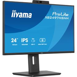 iiyama ProLite monitor XB2497HSNH-B1 24" IPS, Full HD, built-in 5MP Windows Hello camera and microphone, HDMI, Display Port, USB-C dock, Ergonomic Height Adjustable. thumbnail 4