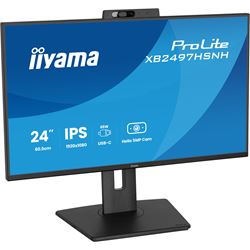 iiyama ProLite monitor XB2497HSNH-B1 24" IPS, Full HD, built-in 5MP Windows Hello camera and microphone, HDMI, Display Port, USB-C dock, Ergonomic Height Adjustable. thumbnail 5