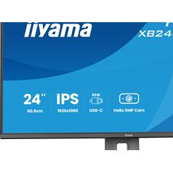 iiyama ProLite monitor XB2497HSNH-B1 24" IPS, Full HD, built-in 5MP Windows Hello camera and microphone, HDMI, Display Port, USB-C dock, Ergonomic Height Adjustable. thumbnail 10