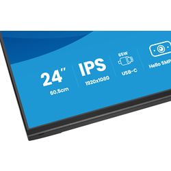 iiyama ProLite monitor XB2497HSNH-B1 24" IPS, Full HD, built-in 5MP Windows Hello camera and microphone, HDMI, Display Port, USB-C dock, Ergonomic Height Adjustable. thumbnail 11