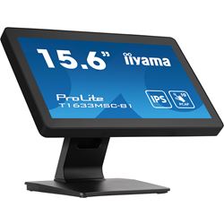 iiyama ProLite monitor T1633MSC-B1 15.6", IPS, Projective Capacitive 10pt touch, edge to edge glass, speakers, HDMI, DisplayPort, scratch resistant thumbnail 1