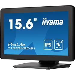 iiyama ProLite monitor T1633MSC-B1 15.6", IPS, Projective Capacitive 10pt touch, edge to edge glass, speakers, HDMI, DisplayPort, scratch resistant thumbnail 3