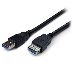 StarTech USB3SEXT6BK  (6 feet) Black SuperSpeed USB 3.0 Extension Cable A to A - M/F thumbnail 0