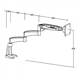 ErgoMounts EMVP502S VisionPro 500 Desk Mount Monitor Arm thumbnail 1