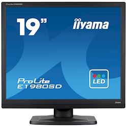 iiyama ProLite monitor E1980D-B1 19" 5:4 Black, VGA, DVI, 1280 x 1024 resolution