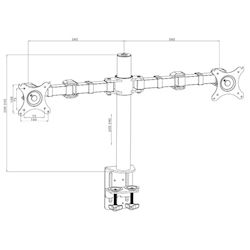 iiyama DS1002C-B1 Dual Screen Desk Top Mounting Arm thumbnail 7