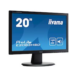 iiyama ProLite monitor E2083HSD-B1 20" 1600x900, Black, blur free, VGA, DVI thumbnail 1