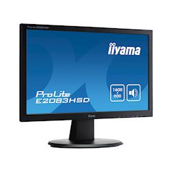 iiyama ProLite monitor E2083HSD-B1 20" 1600x900, Black, blur free, VGA, DVI thumbnail 3
